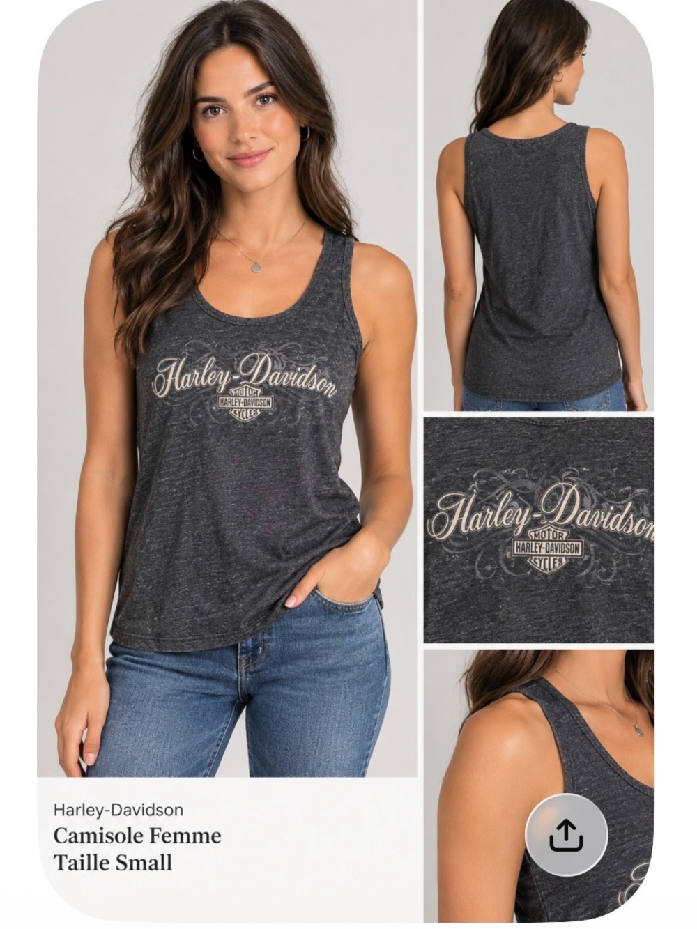 Harley-Davidson Women's Charcoal Logo Tank